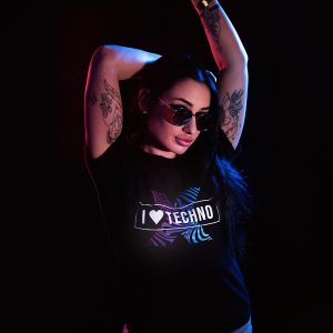 i love techno x tshirt