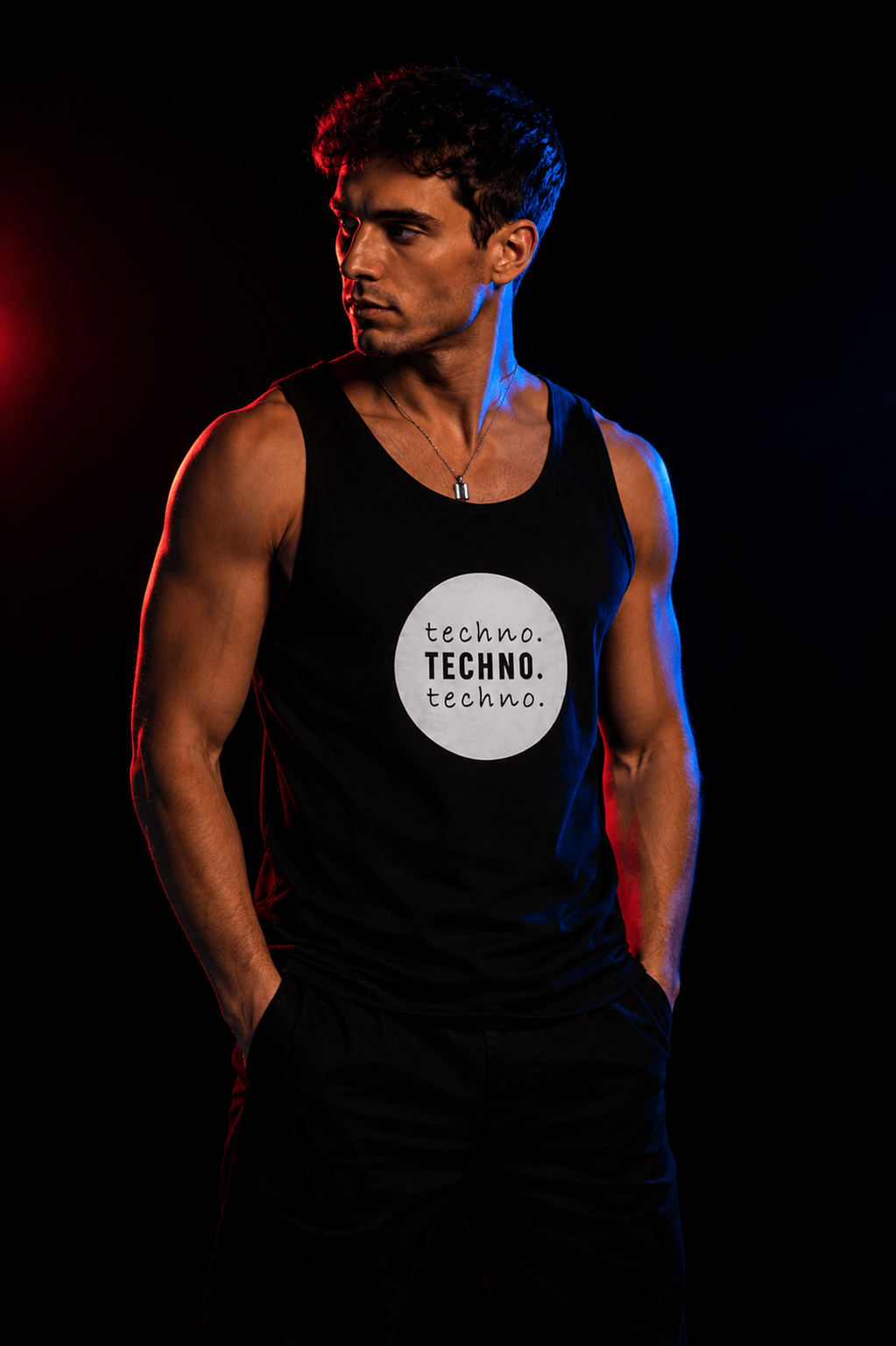 techno man tank top